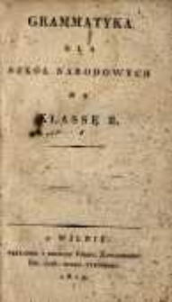 Grammatyka dla szk&oacute;ł narodowych na klassę II.
