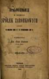 Sprawozdanie z Sejmiku Sp&oacute;łek Zarobkowych odbytego w Gnieźnie dnia 11 i 12 października 1887 r.
