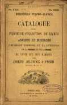 Bibliotheca Polono-Slavica : catalogue d'une précieuse collection de livres anciens et modernes concernant l'histoire et la littérature de la Pologne et de la Russie en vente aux prix marqués chez Joseph Jolowicz a Posen