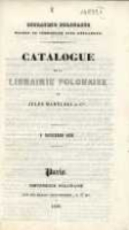 Catalogue de la Librairie Polonaise de Jules Marylski et Cie : 1 novembre 1839