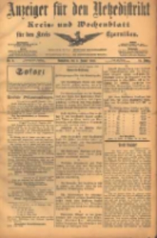 Anzeiger f&uuml;r den Netzedistrikt Kreis- und Wochenblatt f&uuml;r den Kreis Czarnikau 1903.01.03 Jg.51 Nr2