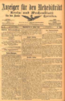 Anzeiger f&uuml;r den Netzedistrikt Kreis- und Wochenblatt f&uuml;r den Kreis Czarnikau 1903.02.19 Jg.51 Nr22