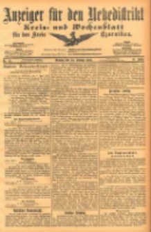 Anzeiger f&uuml;r den Netzedistrikt Kreis- und Wochenblatt f&uuml;r den Kreis Czarnikau 1903.02.24 Jg.51 Nr24
