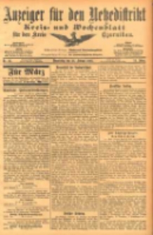 Anzeiger f&uuml;r den Netzedistrikt Kreis- und Wochenblatt f&uuml;r den Kreis Czarnikau 1903.02.26 Jg.51 Nr25