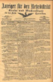 Anzeiger f&uuml;r den Netzedistrikt Kreis- und Wochenblatt f&uuml;r den Kreis Czarnikau 1903.04.02 Jg.51 Nr40