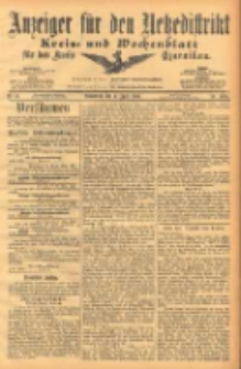 Anzeiger f&uuml;r den Netzedistrikt Kreis- und Wochenblatt f&uuml;r den Kreis Czarnikau 1903.04.04 Jg.51 Nr41