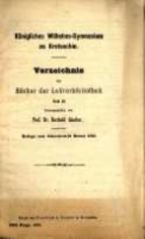 Verzeichnis der B&uuml;cher der Lehrerbibliothek. T. 2