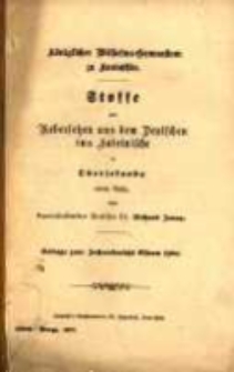 Stoffe zum &Uuml;bersetzen aus dem Deutschen ins Lateinische in Obersekunda. Reihe 4.
