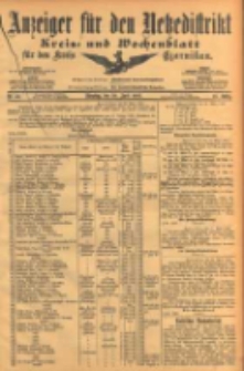 Anzeiger f&uuml;r den Netzedistrikt Kreis- und Wochenblatt f&uuml;r den Kreis Czarnikau 1903.04.28 Jg.51 Nr50