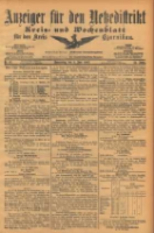 Anzeiger f&uuml;r den Netzedistrikt Kreis- und Wochenblatt f&uuml;r den Kreis Czarnikau 1903.06.04 Jg.51 Nr65