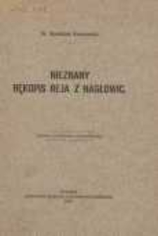 Nieznany rękopis Reja z Nagłowic