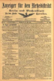 Anzeiger f&uuml;r den Netzedistrikt Kreis- und Wochenblatt f&uuml;r den Kreis Czarnikau 1903.07.21 Jg.51 Nr85