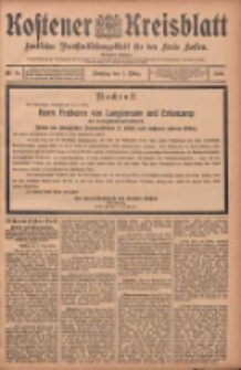 Kostener Kreisblatt: amtliches Ver&ouml;ffentlichungsblatt f&uuml;r den Kreis Kosten 1905.03.07 Jg.40 Nr28