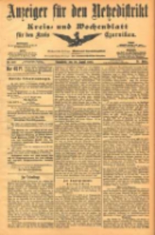 Anzeiger f&uuml;r den Netzedistrikt Kreis- und Wochenblatt f&uuml;r den Kreis Czarnikau 1903.08.29 Jg.51 Nr102
