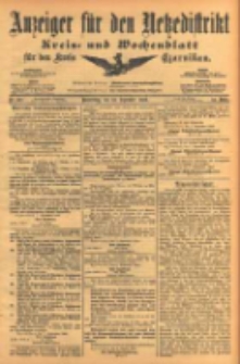 Anzeiger f&uuml;r den Netzedistrikt Kreis- und Wochenblatt f&uuml;r den Kreis Czarnikau 1903.09.10 Jg.51 Nr107