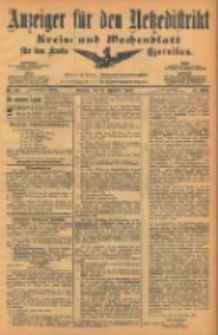 Anzeiger f&uuml;r den Netzedistrikt Kreis- und Wochenblatt f&uuml;r den Kreis Czarnikau 1903.09.22 Jg.51 Nr112