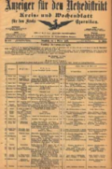 Anzeiger f&uuml;r den Netzedistrikt Kreis- und Wochenblatt f&uuml;r den Kreis Czarnikau 1903.10.03 Jg.51 Nr117