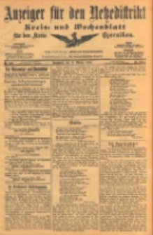 Anzeiger f&uuml;r den Netzedistrikt Kreis- und Wochenblatt f&uuml;r den Kreis Czarnikau 1903.10.31 Jg.51 Nr129