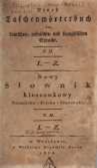 Nowy słownik kieszonkowy niemiecko-polsko-francuzki = Neues Taschenw&ouml;rterbuch der deutschen, polnischen und franc&ouml;sischen Sprache. T.2, L-Z