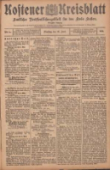 Kostener Kreisblatt: amtliches Ver&ouml;ffentlichungsblatt f&uuml;r den Kreis Kosten 1905.06.20 Jg.40 Nr73