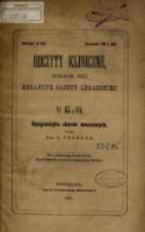 Dyagnostyka chor&oacute;b moczowych / napisał C. Posner.