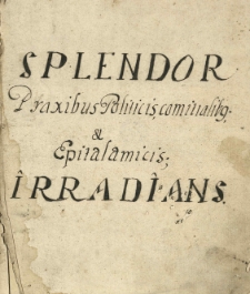 "Splendor praxibus politicis, comitialibus et epiotalamicis irradians."