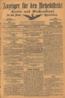 Anzeiger f&uuml;r den Netzedistrikt Kreis- und Wochenblatt f&uuml;r den Kreis Czarnikau 1904.01.12 Jg.52 Nr4