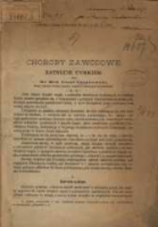 Choroby zawodowe : zatrucie cyjankiem / podał dr. med. J&oacute;zef Czajkowski lekarz szpitala T-stwa kopalń i zakład&oacute;w hutniczych Sosnowieckich.