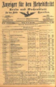 Anzeiger für den Netzedistrikt Kreis- und Wochenblatt für den Kreis Czarnikau 1904.04.19 Jg.52 Nr45