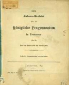 Jahresbericht, 26. 1892 (1892) / K&ouml;nigliches Progymnasium in Tremessen.