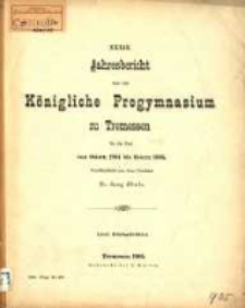 Jahresbericht, 39. 1905 (1905) / Königliches Progymnasium zu Tremessen.