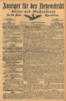 Anzeiger f&uuml;r den Netzedistrikt Kreis- und Wochenblatt f&uuml;r den Kreis Czarnikau 1904.07.21 Jg.52 Nr84