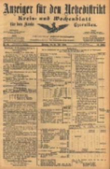 Anzeiger f&uuml;r den Netzedistrikt Kreis- und Wochenblatt f&uuml;r den Kreis Czarnikau 1904.07.26 Jg.52 Nr86