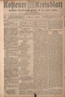 Kostener Kreisblatt: amtliches Ver&ouml;ffentlichungsblatt f&uuml;r den Kreis Kosten 1907.01.01 Jg.42 Nr1