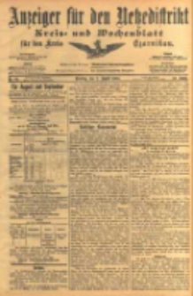 Anzeiger f&uuml;r den Netzedistrikt Kreis- und Wochenblatt f&uuml;r den Kreis Czarnikau 1904.08.02 Jg.52 Nr89