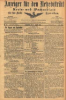 Anzeiger f&uuml;r den Netzedistrikt Kreis- und Wochenblatt f&uuml;r den Kreis Czarnikau 1904.08.06 Jg.52 Nr91