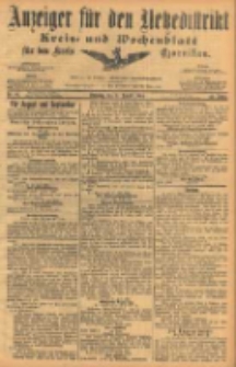 Anzeiger f&uuml;r den Netzedistrikt Kreis- und Wochenblatt f&uuml;r den Kreis Czarnikau 1904.08.09 Jg.52 Nr92
