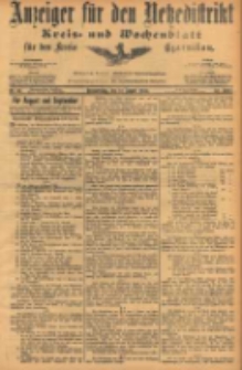 Anzeiger f&uuml;r den Netzedistrikt Kreis- und Wochenblatt f&uuml;r den Kreis Czarnikau 1904.08.11 Jg.52 Nr93