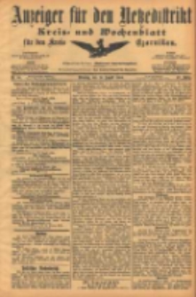 Anzeiger f&uuml;r den Netzedistrikt Kreis- und Wochenblatt f&uuml;r den Kreis Czarnikau 1904.08.16 Jg.52 Nr95