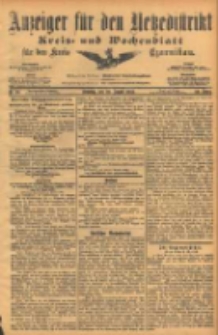 Anzeiger für den Netzedistrikt Kreis- und Wochenblatt für den Kreis Czarnikau 1904.08.23 Jg.52 Nr98