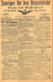 Anzeiger f&uuml;r den Netzedistrikt Kreis- und Wochenblatt f&uuml;r den Kreis Czarnikau 1904.08.27 Jg.52 Nr100