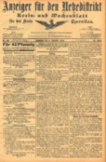 Anzeiger f&uuml;r den Netzedistrikt Kreis- und Wochenblatt f&uuml;r den Kreis Czarnikau 1904.09.03 Jg.52 Nr103