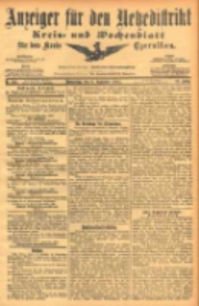 Anzeiger f&uuml;r den Netzedistrikt Kreis- und Wochenblatt f&uuml;r den Kreis Czarnikau 1904.09.08 Jg.52 Nr105