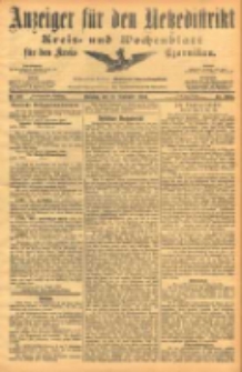 Anzeiger für den Netzedistrikt Kreis- und Wochenblatt für den Kreis Czarnikau 1904.09.13 Jg.52 Nr107