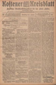 Kostener Kreisblatt: amtliches Ver&ouml;ffentlichungsblatt f&uuml;r den Kreis Kosten 1907.01.03 Jg.42 Nr2