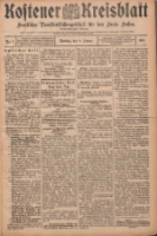 Kostener Kreisblatt: amtliches Ver&ouml;ffentlichungsblatt f&uuml;r den Kreis Kosten 1907.01.08 Jg.42 Nr4