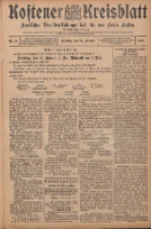 Kostener Kreisblatt: amtliches Ver&ouml;ffentlichungsblatt f&uuml;r den Kreis Kosten 1907.01.22 Jg.42 Nr10