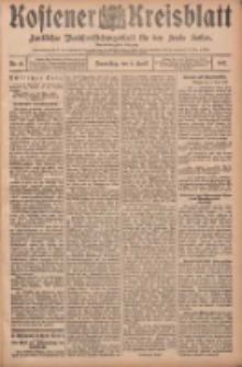 Kostener Kreisblatt: amtliches Ver&ouml;ffentlichungsblatt f&uuml;r den Kreis Kosten 1907.04.04 Jg.42 Nr41