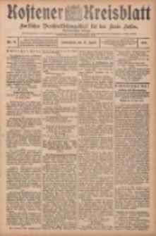 Kostener Kreisblatt: amtliches Ver&ouml;ffentlichungsblatt f&uuml;r den Kreis Kosten 1907.04.13 Jg.42 Nr45