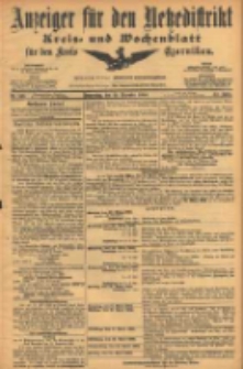 Anzeiger f&uuml;r den Netzedistrikt Kreis- und Wochenblatt f&uuml;r den Kreis Czarnikau 1904.12.22 Jg.52 Nr149